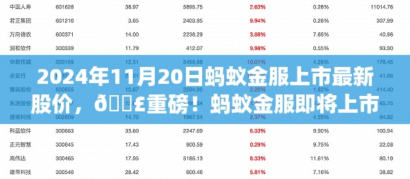 🚀重磅！蚂蚁金服即将上市，最新股价走势揭秘（2024年蚂蚁金服上市最新股价更新）