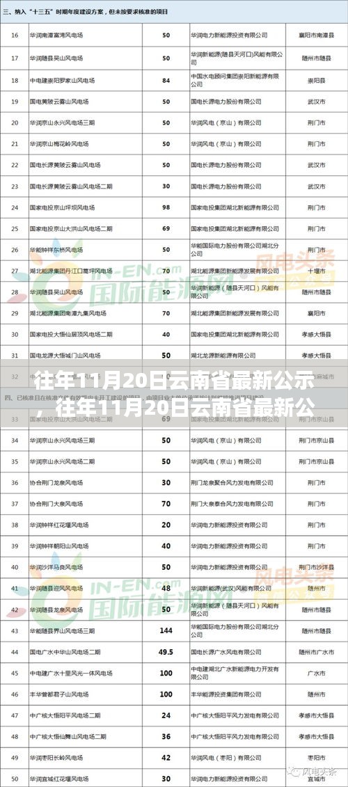 往年11月20日云南省最新公示引发的热议与观点碰撞