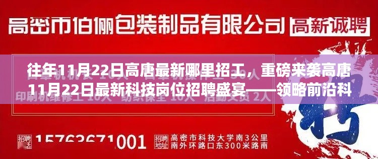 高唐最新科技岗位招聘盛宴，11月22日领略前沿科技魅力，开启未来生活新篇章