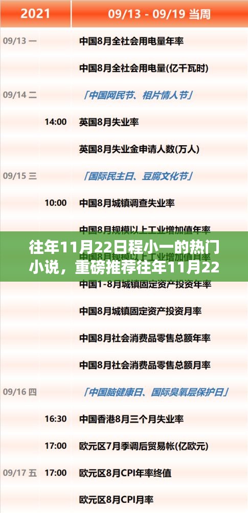 往年11月22日程小一热门小说大赏，小红书读者必看好文推荐