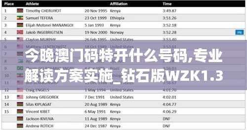 今晚澳门码特开什么号码,专业解读方案实施_钻石版WZK1.3