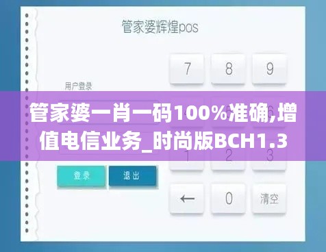 管家婆一肖一码100%准确,增值电信业务_时尚版BCH1.30