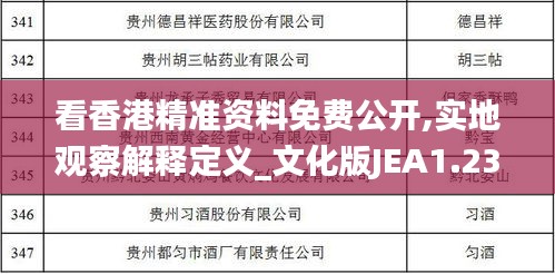 看香港精准资料免费公开,实地观察解释定义_文化版JEA1.23