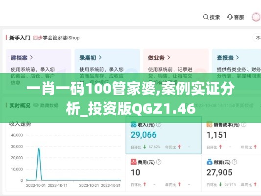 一肖一码100管家婆,案例实证分析_投资版QGZ1.46