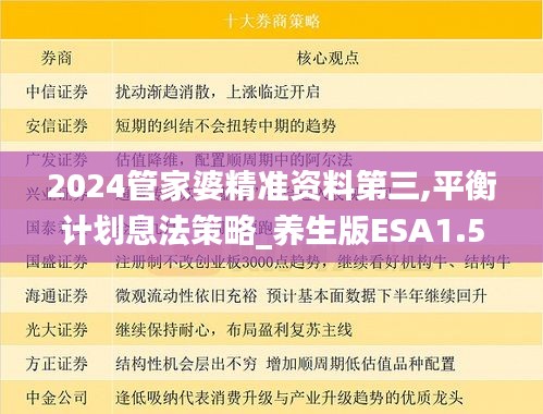 2024管家婆精准资料第三,平衡计划息法策略_养生版ESA1.56