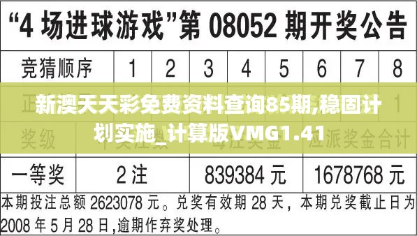 新澳天天彩免费资料查询85期,稳固计划实施_计算版VMG1.41