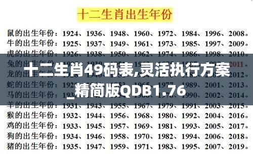 十二生肖49码表,灵活执行方案_精简版QDB1.76