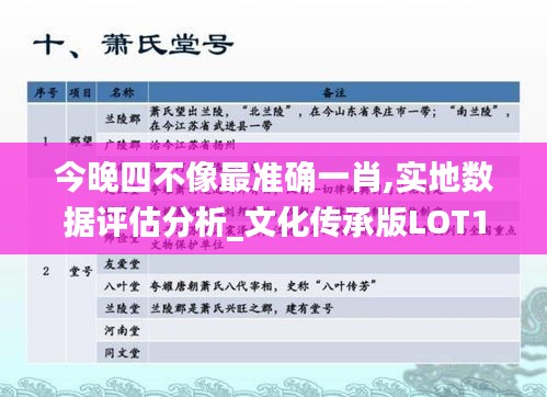 今晚四不像最准确一肖,实地数据评估分析_文化传承版LOT1.36