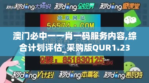 澳门必中一一肖一码服务内容,综合计划评估_采购版QUR1.23