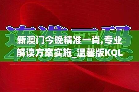 新澳门今晚精准一肖,专业解读方案实施_温馨版KQL1.50