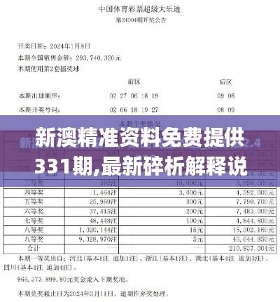 新澳精准资料免费提供331期,最新碎析解释说法_掌中宝CEQ11.4