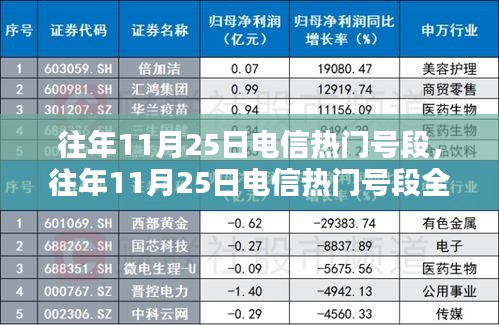 往年11月25日电信热门号段全面解析，特性、体验、对比及用户洞察