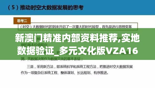 新澳门精准内部资料推荐,实地数据验证_多元文化版VZA16.8