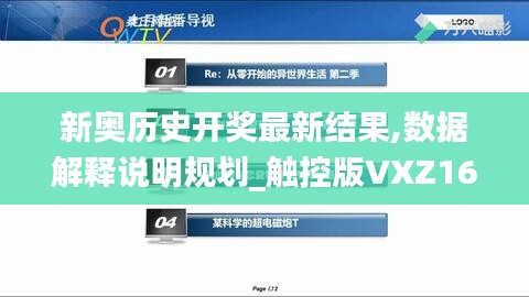 新奥历史开奖最新结果,数据解释说明规划_触控版VXZ16.81