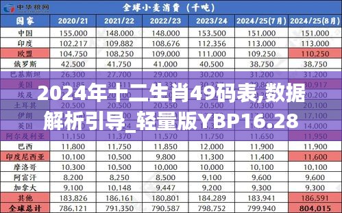 2024年十二生肖49码表,数据解析引导_轻量版YBP16.28