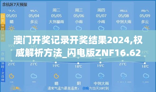 澳门开奖记录开奖结果2024,权威解析方法_闪电版ZNF16.62