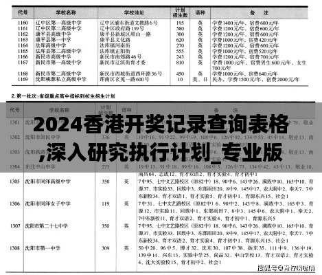 2024香港开奖记录查询表格,深入研究执行计划_专业版EPA19.95