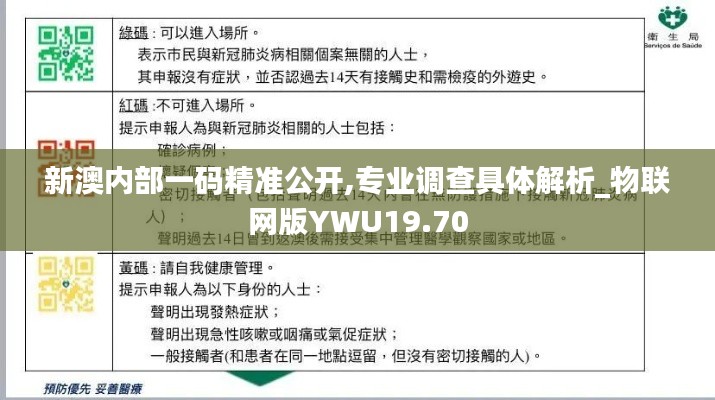 新澳内部一码精准公开,专业调查具体解析_物联网版YWU19.70