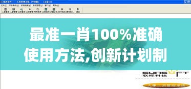 最准一肖100%准确使用方法,创新计划制定_沉浸版PEC19.14