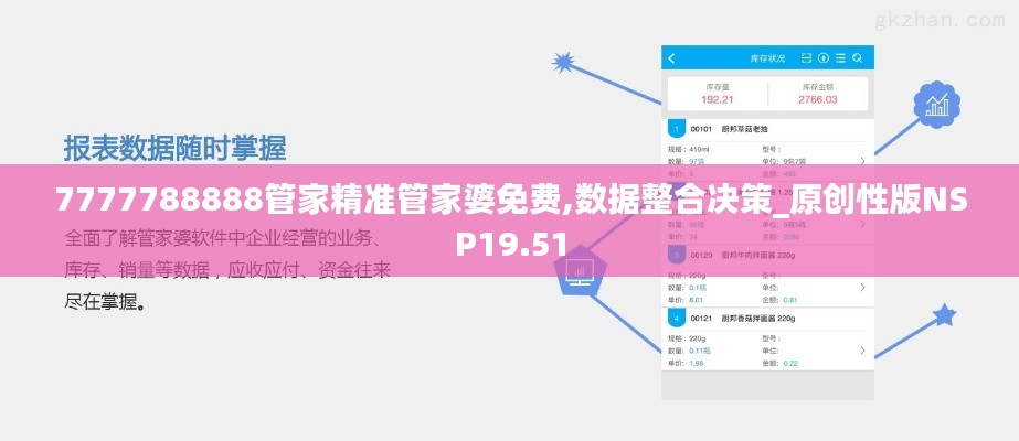 7777788888管家精准管家婆免费,数据整合决策_原创性版NSP19.51