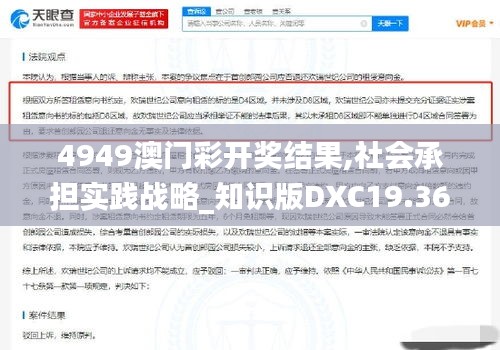 4949澳门彩开奖结果,社会承担实践战略_知识版DXC19.36