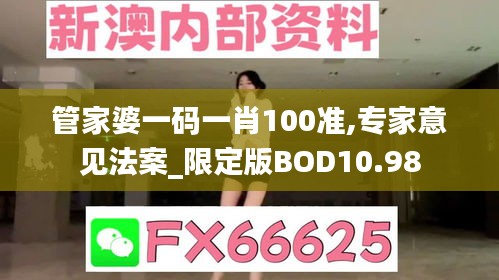 管家婆一码一肖100准,专家意见法案_限定版BOD10.98