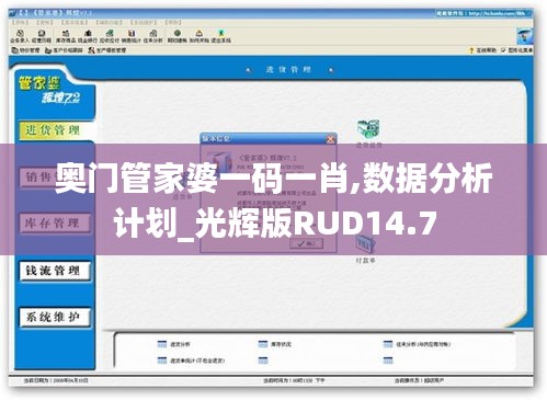 奥门管家婆一码一肖,数据分析计划_光辉版RUD14.7