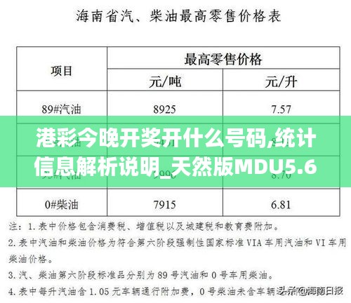 港彩今晚开奖开什么号码,统计信息解析说明_天然版MDU5.68