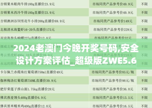 2024老澳门今晚开奖号码,安全设计方案评估_超级版ZWE5.66