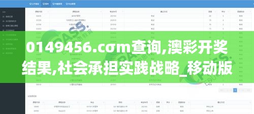 0149456.cσm查询,澳彩开奖结果,社会承担实践战略_移动版RLD5.58