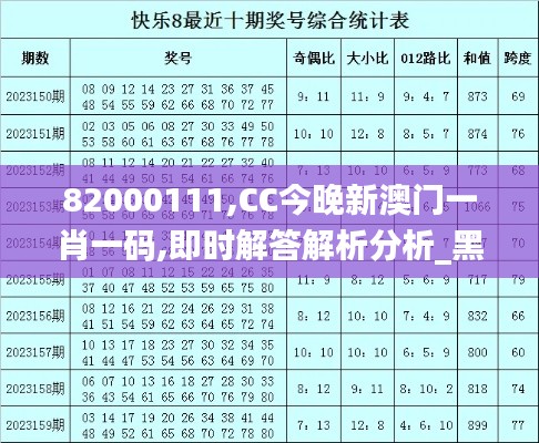 82000111,CC今晚新澳门一肖一码,即时解答解析分析_黑科技版PDZ14.9