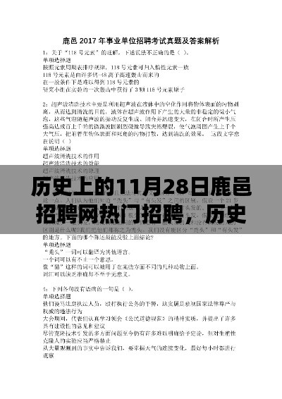 历史上的11月28日鹿邑招聘网热门招聘现象深度解析与观点阐述