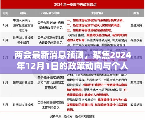 两会最新消息预测，聚焦政策动向与个人观点分析，展望2024年12月1日展望