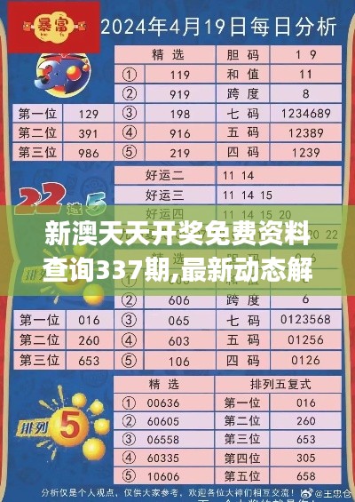 新澳天天开奖免费资料查询337期,最新动态解答方案_X34.971-1