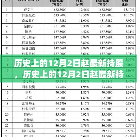 深度解析，历史上的赵最新持股动态及其在股市的影响——聚焦赵最新持股在12月2日的最新动态