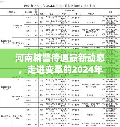 河南辅警待遇最新动态揭秘，变革中的2024年展望