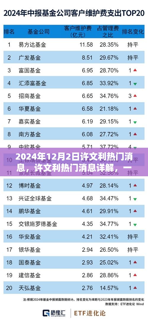 许文利热门消息揭秘，掌握2024年12月2日热点资讯全解析