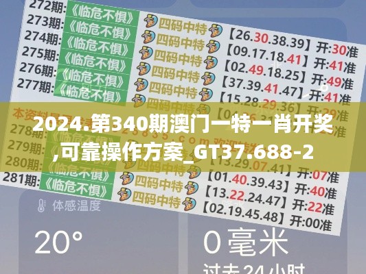 2024.第340期澳门一特一肖开奖,可靠操作方案_GT37.688-2