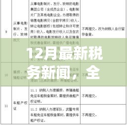 12月税务新闻速递，全面解读税务动态，洞悉行业变革