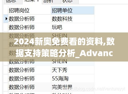 2024新奥免费看的资料,数据支持策略分析_Advanced67.517-2