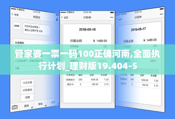 管家婆一票一码100正确河南,全面执行计划_理财版19.404-5