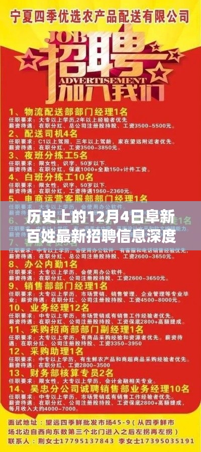 12月4日阜新百姓最新招聘信息深度解析及历史背景探讨