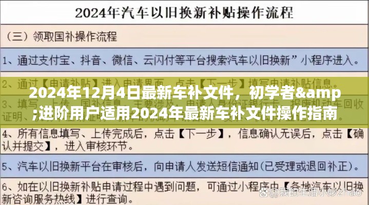 初学者与进阶用户指南，2024年最新车补文件操作指南详解