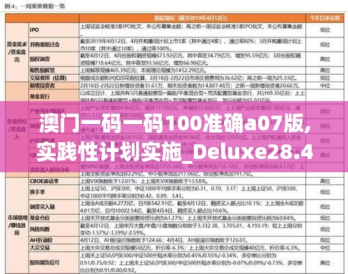 澳门一码一码100准确a07版,实践性计划实施_Deluxe28.407