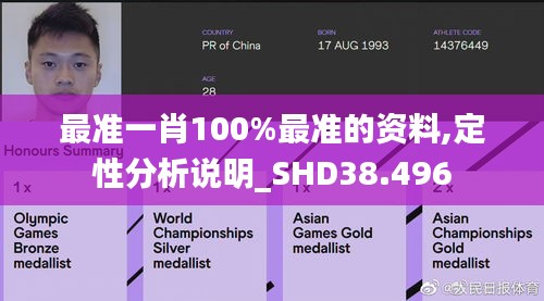 最准一肖100%最准的资料,定性分析说明_SHD38.496