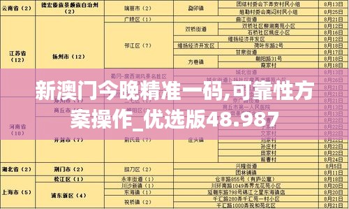 新澳门今晚精准一码,可靠性方案操作_优选版48.987