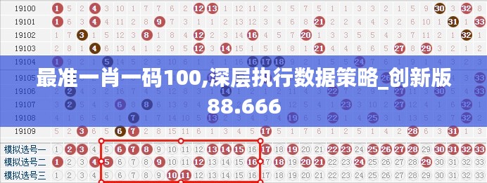 最准一肖一码100,深层执行数据策略_创新版88.666