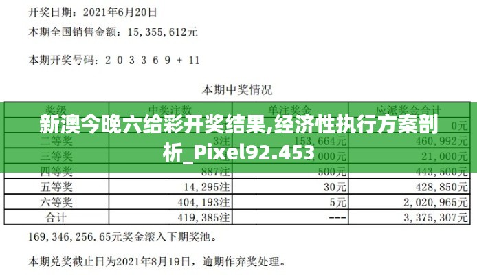 新澳今晚六给彩开奖结果,经济性执行方案剖析_Pixel92.453