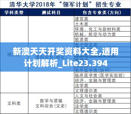 新澳天天开奖资料大全,适用计划解析_Lite23.394