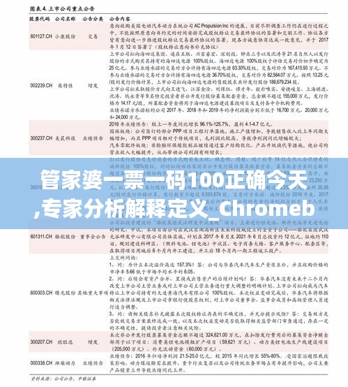 管家婆一票一码100正确今天,专家分析解释定义_Chromebook6.391